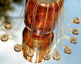 誕生花ネックレス | ゴールドネックレス | 誕生花ジュエリー | ゴールドジュエリー | 誕生花 | 誕生月ジュエリー | 普段使いのジュエリー