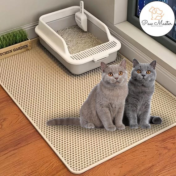 Waterproof Cat Litter Mat Double Layer Litter Trapping Pad for