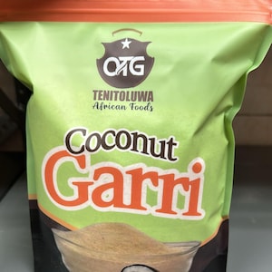 Tenitoluwa Coconut Garri - Instant Cassava and Coconut Flour, 2 lb, Easy to Prepare