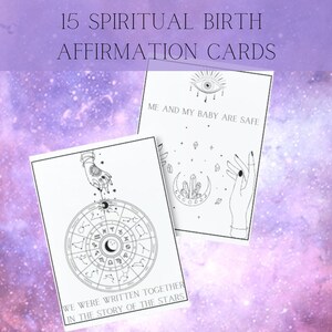 Cartes d'affirmation de naissance (spirituelles/sorcières) imprimables