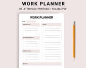 DIGITAL WORK PLANNER, Daily Productivity Planner, Simple Digital Planner, Office Planner, Digital Project Planner,Business Organizer Planner