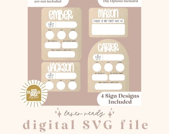 SVG Interchangeable First/Last Day of School File | First Day of Sign File | Last Day of Sign | First Day of School Dry Erase Sign |