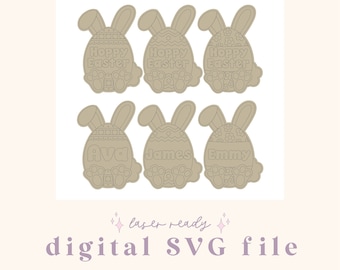 Svg DIY Easter Paint Kit File | Easter Digital File | Bunny SVG File | Laser Ready File | Easter Paint File | Easter Basket Gift SVG