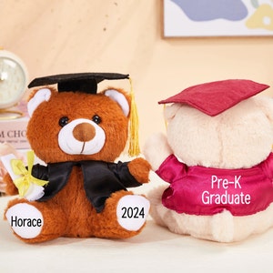 Personalized Graduation Teddy Bear 2024 Kindergarten Grad Teddy Bear Pre-k Grad Bear Custom Preschool Graduation Bear Graduation Keepsake zdjęcie 10