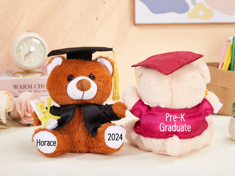 Personalized Graduation Teddy Bear 2024 Kindergarten Grad Teddy Bear Pre-k Grad Bear Custom Preschool Graduation Bear Graduation Keepsake zdjęcie 10