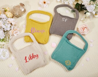 Personalized Knitted Shoulder Bag Fashion Casual Bag Custom Made Handbag Crochet Tote Aesthetic Crochet Bag Gifts Easter Egg Bag Handle Bag