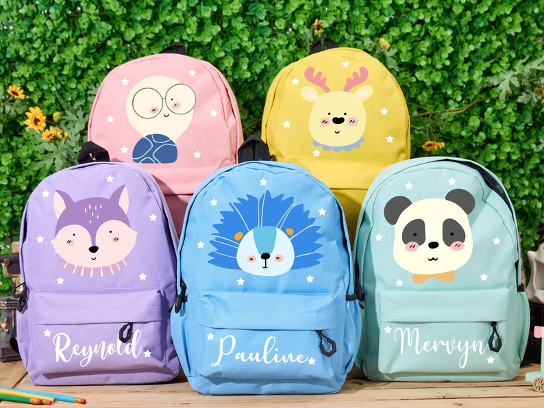 Personalized Mini Backpack Toddler Backpack School Backpack Kids Backpack With Name Kids Gift Child Birthday Gift Back To School Gift zdjęcie 2