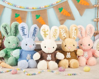 Personalized Easter Plush Bunny Plush Easter Rabbit Soft Plush Baby Bunny Customized Bunny Plush Toy Baby Shower Gift Baby Gift Child Gift