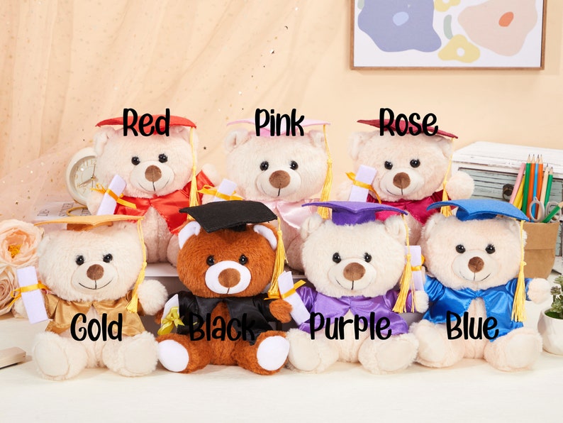 Personalized Graduation Teddy Bear 2024 Kindergarten Grad Teddy Bear Pre-k Grad Bear Custom Preschool Graduation Bear Graduation Keepsake zdjęcie 6