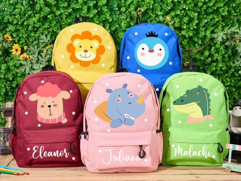 Personalized Mini Backpack Toddler Backpack School Backpack Kids Backpack With Name Kids Gift Child Birthday Gift Back To School Gift zdjęcie 3