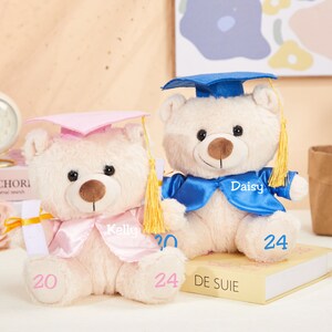 Personalized Graduation Teddy Bear 2024 Kindergarten Grad Teddy Bear Pre-k Grad Bear Custom Preschool Graduation Bear Graduation Keepsake zdjęcie 4