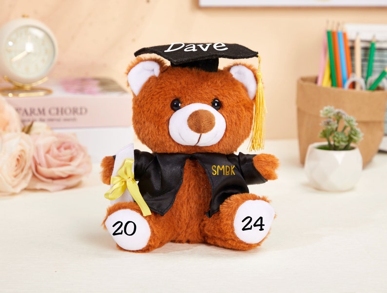 Personalized Graduation Teddy Bear 2024 Kindergarten Grad Teddy Bear Pre-k Grad Bear Custom Preschool Graduation Bear Graduation Keepsake zdjęcie 3