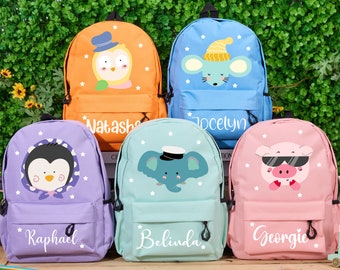 Mini mochila de lona personalizada, mochila para niños pequeños, mochila escolar, mochila para estudiantes, mochila linda con nombre, regalo para niños, regalo de cumpleaños para niños