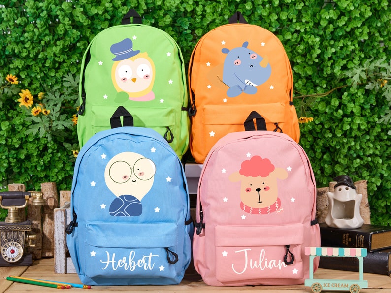 Personalized Mini Backpack Toddler Backpack School Backpack Kids Backpack With Name Kids Gift Child Birthday Gift Back To School Gift zdjęcie 5