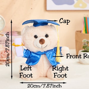 Personalized Graduation Teddy Bear 2024 Kindergarten Grad Teddy Bear Pre-k Grad Bear Custom Preschool Graduation Bear Graduation Keepsake zdjęcie 5