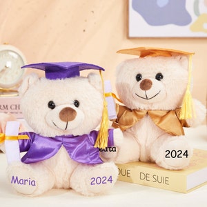 Personalized Graduation Teddy Bear 2024 Kindergarten Grad Teddy Bear Pre-k Grad Bear Custom Preschool Graduation Bear Graduation Keepsake zdjęcie 8