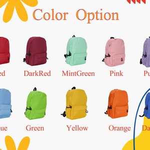 Personalized Mini Backpack Toddler Backpack School Backpack Kids Backpack With Name Kids Gift Child Birthday Gift Back To School Gift zdjęcie 8