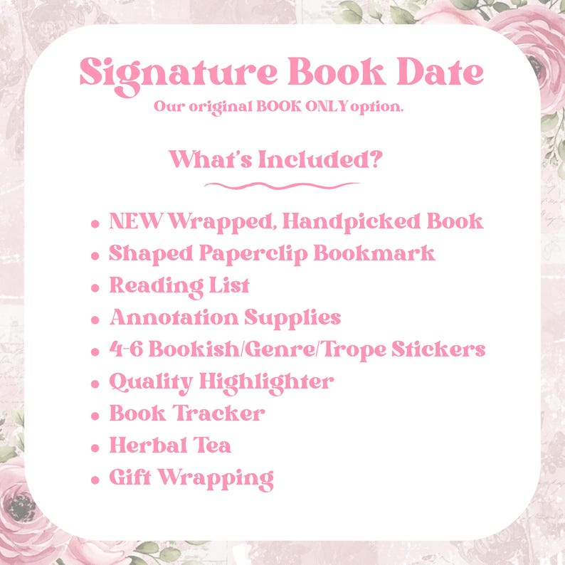 Mystery box for women curated as blind date with a book box and book bundle gift set, featuring blind book box wrapping, book accessories book lover aesthetic, bookish bundles layout, and date night with a book theme for meaningful book lover gifts.