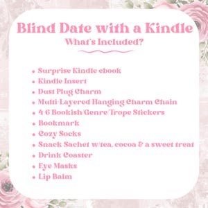 Cute kindle charm and dust plug charm accessories styled with a decorative kindle insert for clear case and kindle stickers. This kindle accessories set is designed for readers decorating their kindle paperwhite or ereader case with aesthetic kindle decorations, kindle skins, kindle inserts, and cozy booklover gifts inspired by blind date book mystery box experiences.