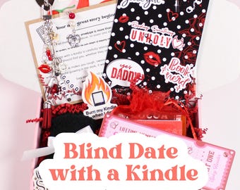 Blind Date with a Kindle Mystery Book Box Blind Date with a Book Kindle Bookish Bundles for Book Lovers Gift Box for Bookworm Book Gifts