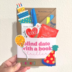 Book bundle styled as book mystery box and blind date with book gift box, featuring blind book date wrapping, bookish gift box details, and book accessories book lover presentation, perfect gifts for book lovers and cozy date with a book nights.