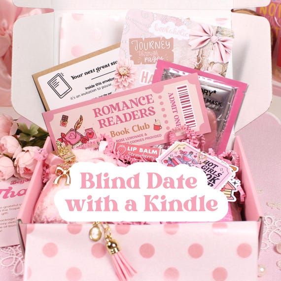 Blind Date with a Kindle Mystery Book Box Blind Date with a Book Kindle Bookish Bundles for Book Lovers Gift Box for Bookworm Book Gifts