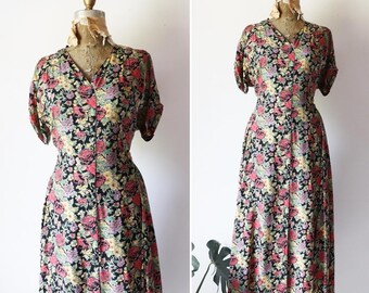 90’s does 40’s Rayon Vintage Dress