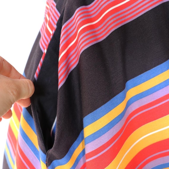 1970’s handmade multicolor striped vintage dress - image 5