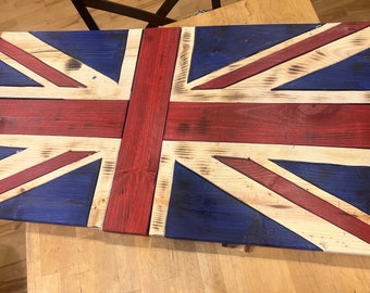 Rustic Wooden British Flag (Union Jack)