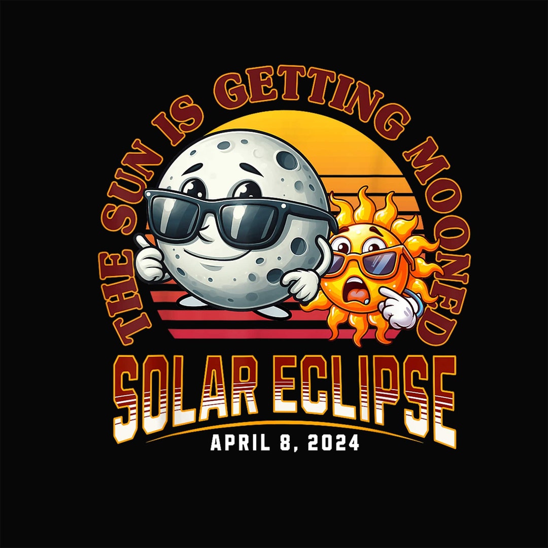 Total Solar Eclipse Chase 2024 Sun is Getting Mooned Digital PNG
