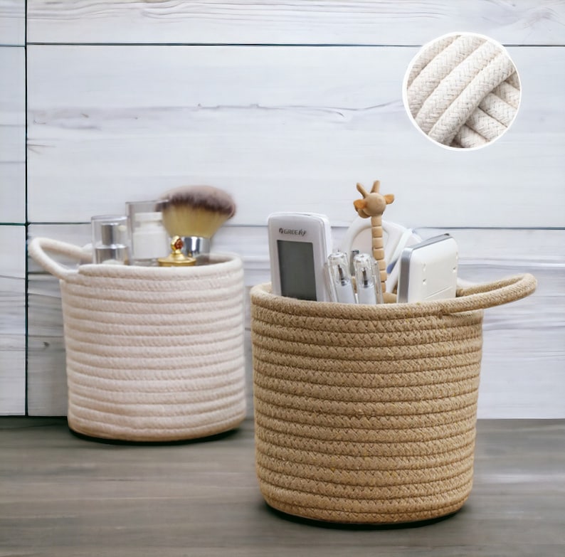 Woven Wall Storage Baskets, Hanging Storage Organizer, Kitchen Bathroom