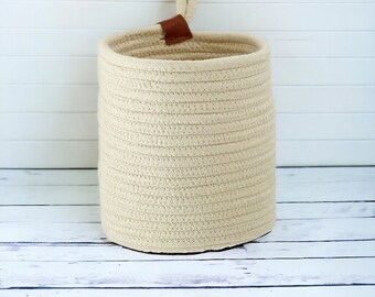 Luxury Cotton String Storage Basket, Small Woven Basket, Toy Organizer, Desk Organizer, Bedroom decor