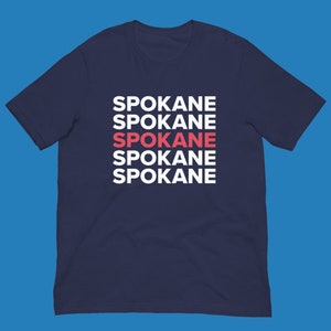 T-shirt da basket Spokane Box, regalo per mamma, papà, famiglia, amici e appassionati di sport, abbigliamento da basket Washington