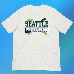 Scatola da calcio di Seattle con maglietta con piume, regalo per mamma, papà, famiglia, amici e appassionati di sport, abbigliamento da calcio di Washington