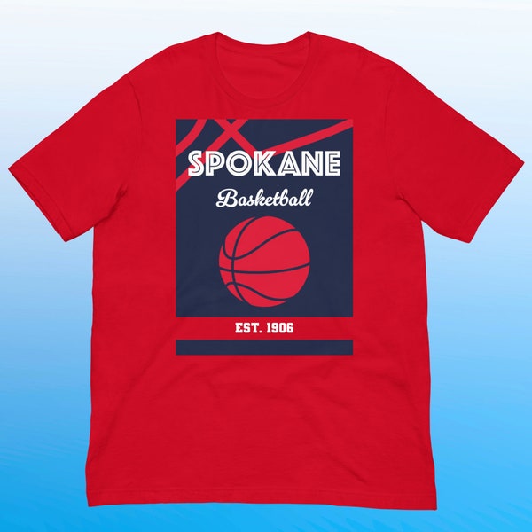 Spokane Basketball Est. 1906 Unisex T-Shirt, Gift for Mom, Dad, Family, Friends, and Sports Fans, Washington Basketball Apparel