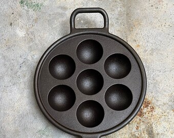 LODGE Unmarked Aebleskiver Cast Iron