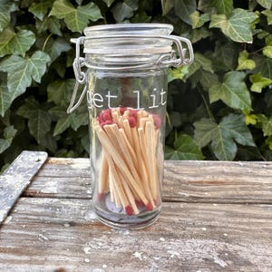 A Perfect Match In Jar With Striker Custom Matches Safety Match Cute Decorative Matches Get Lit Matches