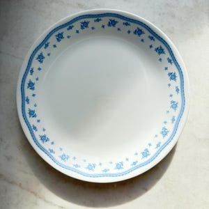 Morning Blue Corelle - Blue Flower Pattern Dishes - Retro Corelle Dishes with Blue Flowers Replacement Plates