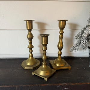 真鍮製装飾ガラス製キャンドルホルダー - 3個セット - Etsy 日本