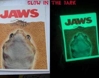 Horror Movie Poster Inspired Leopard Gecko Glossy and Glow in the Dark Stickers