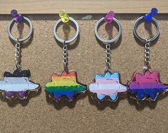 Acrylic Charm Pride Dino Stegosaur Nuggets