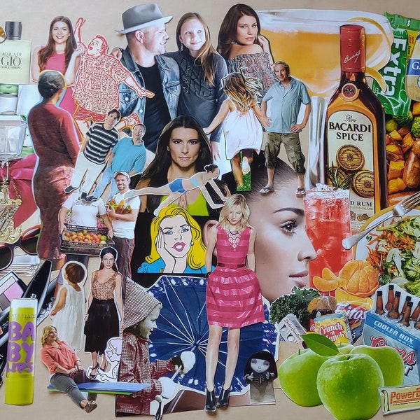 Individual Fussy Cut Magazine Pieces | 25+ People, Fashion & Beauty, Food, Mixed Theme Cutouts | Mixed Media Collage, Journaling, and More