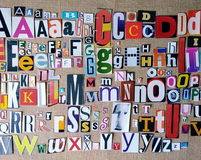 Individually Hand Cut Magazine Alphabet Letters | 150 Complete Alphabet ...