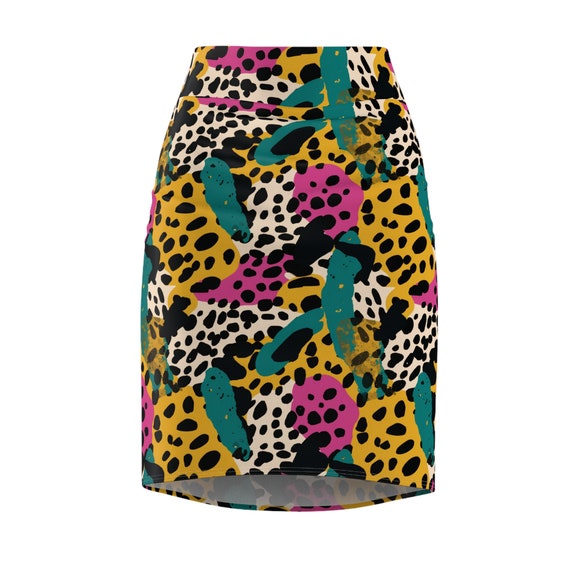 Leopard Love Women s Pencil Skirt Leopard Patterns Pencil Skirt by Amor4life Model 4 Etsy