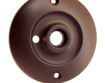 Large Doorknob Rosette - Forged Brass for Pre-Drilled Hole in Door Historical Hardware