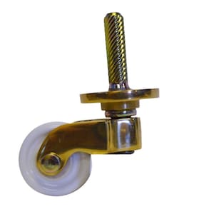 Furniture Caster - Made of Either Brass and Porcelain, Mounting Screws Not Included