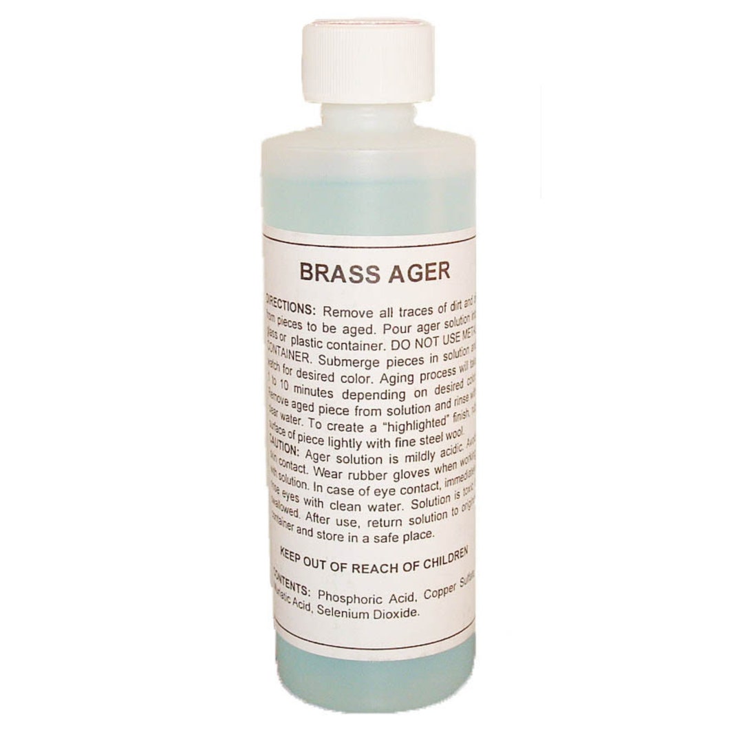 Brass Ager Liquid 8oz. Tarnish Antique Patina Oxidizer Vintage Finish