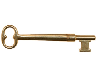 High Tensile Brass Architectural Skeleton Key with Double Notched Bit – Premium Architectural Key for Period Homes and Restoration Projects