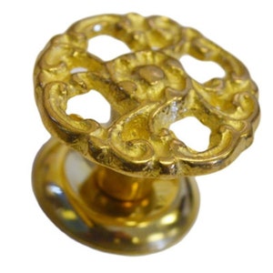 Elegant Brass Knob with Finishing Washer for Antique Furniture Restoration