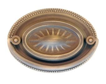 Hepplewhite Drawer Pull Historical Antique Cabinet Hardware Handles Backplate
